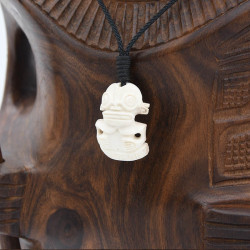 Tiki Necklace – Polynesian Artisanal Jewelry in Hand-Carved Bone