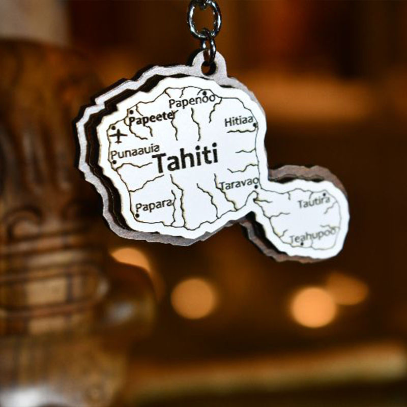 Keyring Tahiti island - Souvenirs of Polynesia on line | Ventanou