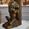 Carved walnut book-weight in the Marquesas Islands | Moorea crafts