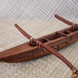 Rosewood Canoe Sculpture | Polynesian Art | Ventanou