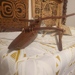 Rosewood Canoe Sculpture | Polynesian Art | Ventanou