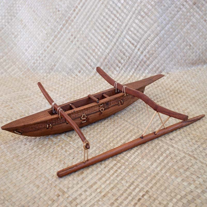 Rosewood Canoe Sculpture | Polynesian Art | Ventanou