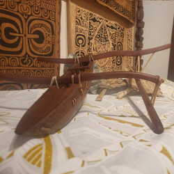 Rosewood Canoe Sculpture | Polynesian Art | Ventanou