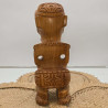 Tiki Warrior in Teak from Marquesas Islands – Unique Craft | Ventanou