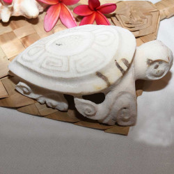 Sculpture Tortue en corail - Artisanat de Tahiti | Ventanou Polynésie