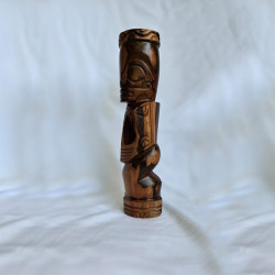 Marquesan Tiki King - Rosewood Carving Art from Polynésia Ventanou