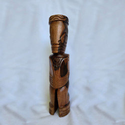 Marquesan Tiki King - Rosewood Carving Art from Polynésia Ventanou