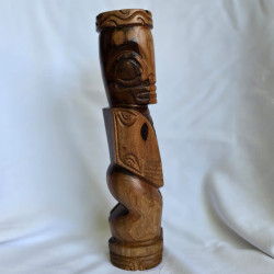 Marquesan Tiki King - Rosewood Carving Art from Polynésia Ventanou