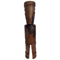 Tiki Roi Marquisien - Sculpture en Bois de Rose Unique | Ventanou