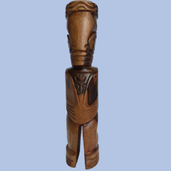 Tiki Roi Marquisien - Sculpture en Bois de Rose Unique | Ventanou