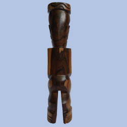 Marquesan Tiki King - Rosewood Carving Art from Polynésia Ventanou