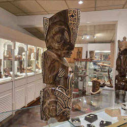 Double Tiki Tattooed Turtle - Heritage of Ua Pou | Moorea Art Gallery