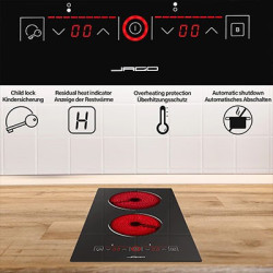 2-burner vitroceramic cooktop, compact and powerful | Ventanou