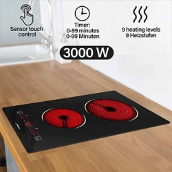 2-burner vitroceramic cooktop, compact and powerful | Ventanou