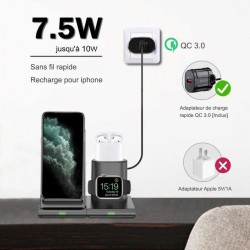 Wirless Fast Charger  3 in 1 Qi Apple