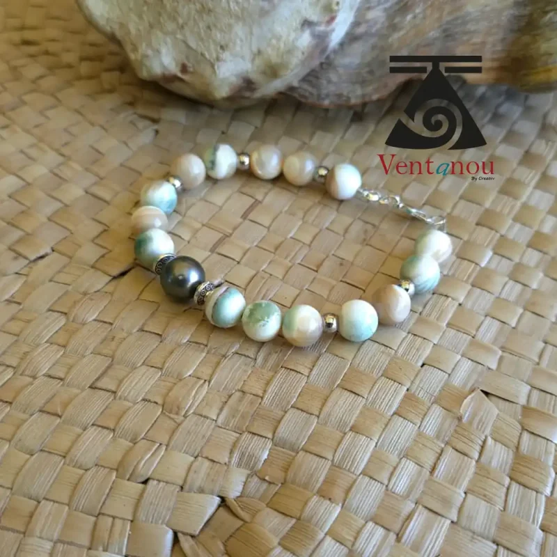 bracelet-perle-noire-et-burgo Bracelet Perle Noire et Burgo de Moorea