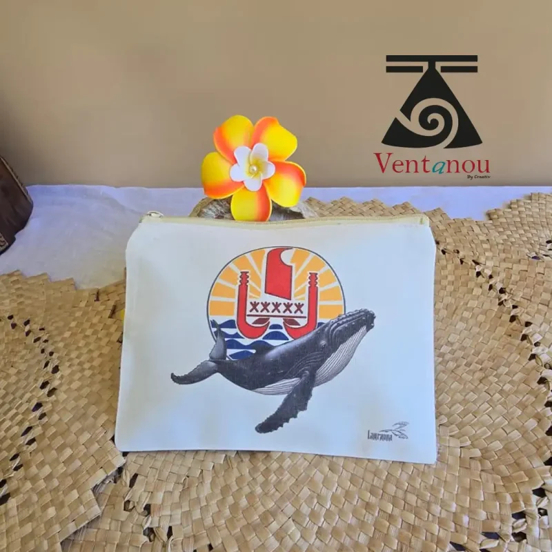 pochette-drapeau-tahiti-baleine Pochette pour femme Tahiti et Baleine