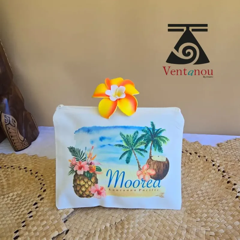 pochette-tahiti-ananas-coco-moorea-bleu Pochette pour femme tahitienne Coco Ananas