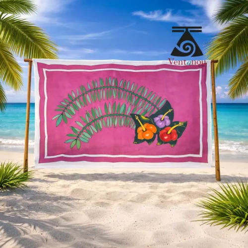 pareo-tahitien-rau-hotu-peint-a-la-main Tahitian Rau Hotu Pareo