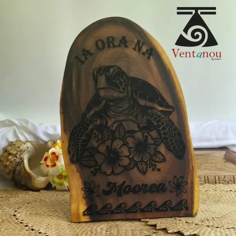 planche-bois-ia-orana-tortue-moorea Planche décorative tiki bar Tortue - Moorea