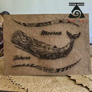 tapa-polynesien-baleine Tapa polynésien baleine -Art ethnique et contemporain
