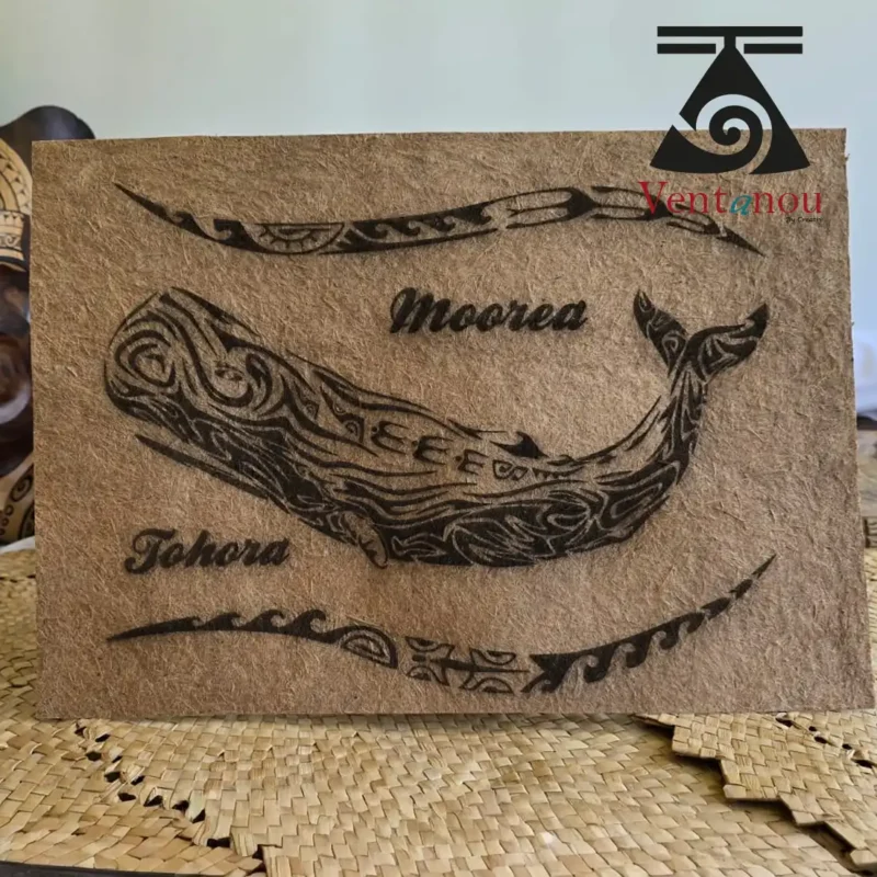 tapa-polynesien-baleine Tapa polynésien baleine -Art ethnique et contemporain