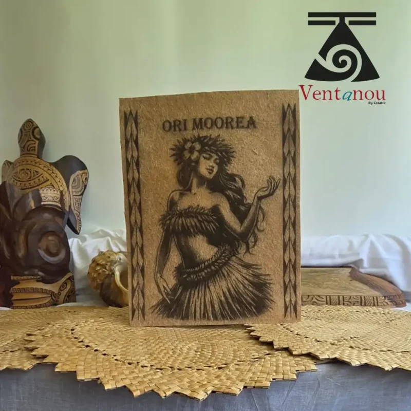 tapa-polynesien-vahine Tapa Tahitien - Vahiné en fibre végétale