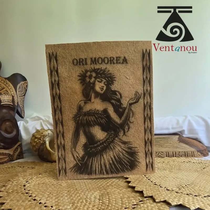 tapa-polynesien-vahine-tahiti Tapa Polynésien - Vahiné en fibre végétale