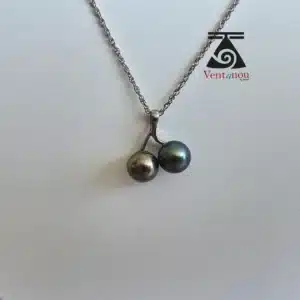 collier-perle-noire-2-perles Collier Toi & Moi en Perles Noires de Bora Bora