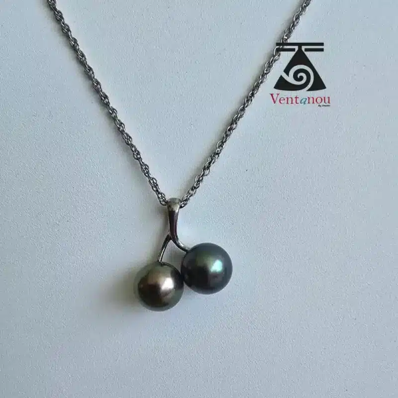 collier-perle-noire-de-tahiti-2-perles Collier Toi & Moi en Perles Noires de Bora Bora