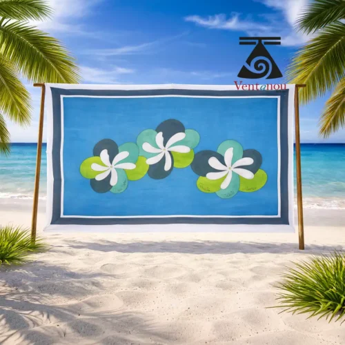 pareo-tahitien-tiare-toru-moana-peint-main Tahitian sarong Tiare Toru Moana
