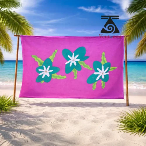 pareo-tahitien-toru-tiare-peint-main Tahitian Toru Tiaré Pareo