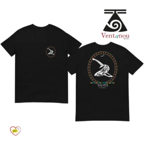 tee-shirt-polynesien-unisexe-requin-noir T-shirt Requin Polynésien Noir