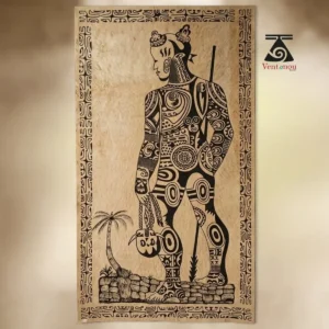 tapa-guerrier-marquisien-aito Marquesan Warrior Tapa Wall Art in Breadfruit Bark