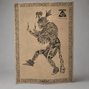 tapa-marquisien-danse-de-l-oiseau marquesan dancer tapa wall art