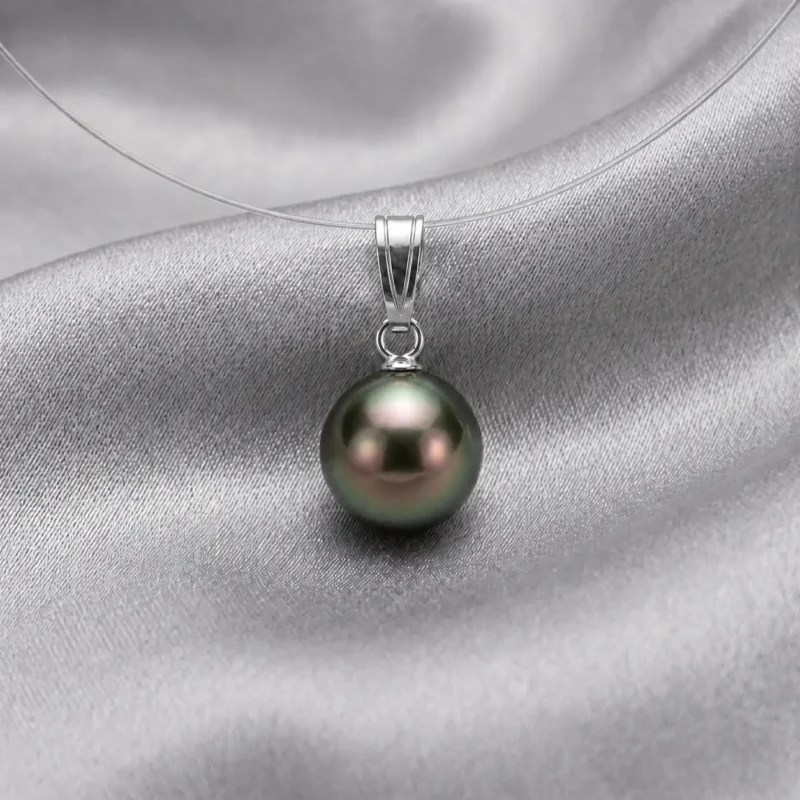 pendentif-perle-noire-de-tahiti Tahitian Black Pearl Pendant in Silver