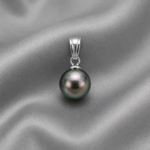 pendentif-perle-noire-tahitienne Tahitian Black Pearl Pendant in Sterling Silver