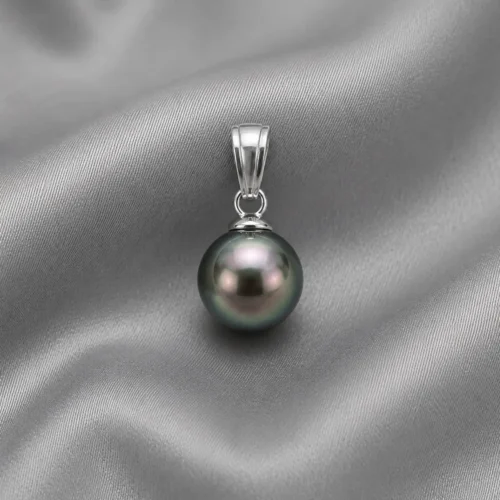 pendentif-perle-noire-tahitienne Tahitian Black Pearl Pendant in Sterling Silver