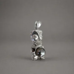 pendentif-tiki-et-perle-noire-de-tahiti (2) Pendentif polynésien tiki en argent avec perle noire de Tahiti