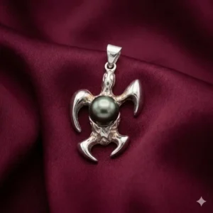 pendentif-tortue-et-perle-noire-de-tahit Pendentif tortue polynésienne en argent et perle noire de Tahiti