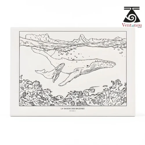 baleine-et-baleineau-moorea-saison-des-baleines Polynesian art print