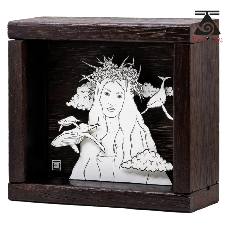 coffret-cadeau-tableau-polylnesien-3d-vahine-baleine Layered Polynesian Artwork – Guardian of the Ocean