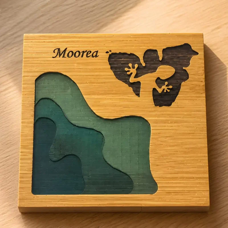dessous-de-verre-bambou-et-resine-moorea Polynesian Wood & Resin Coasters