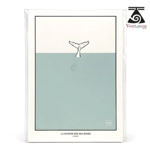 queue-de-baleine-moorea Whale Season in Moorea – Polynesian Art Print A5