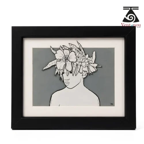 tableau-enfant-polynesien-tamarii-3d Polynesian child portrait