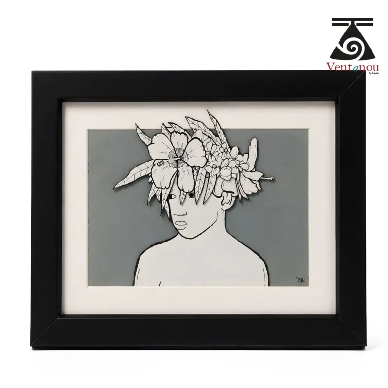 tableau-enfant-polynesien-tamarii-3d Polynesian child portrait