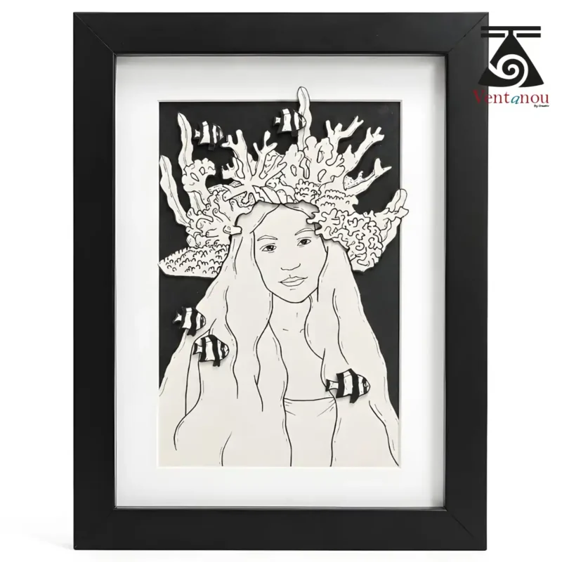 tableau-vahine-corail-3d Polynesian Vahine 3D Artwork