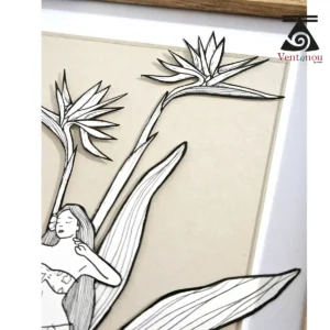 tableau-vahine-danseuse-tahitienne-ori-tahiti-en-3d Polynesian Dancer Artwork