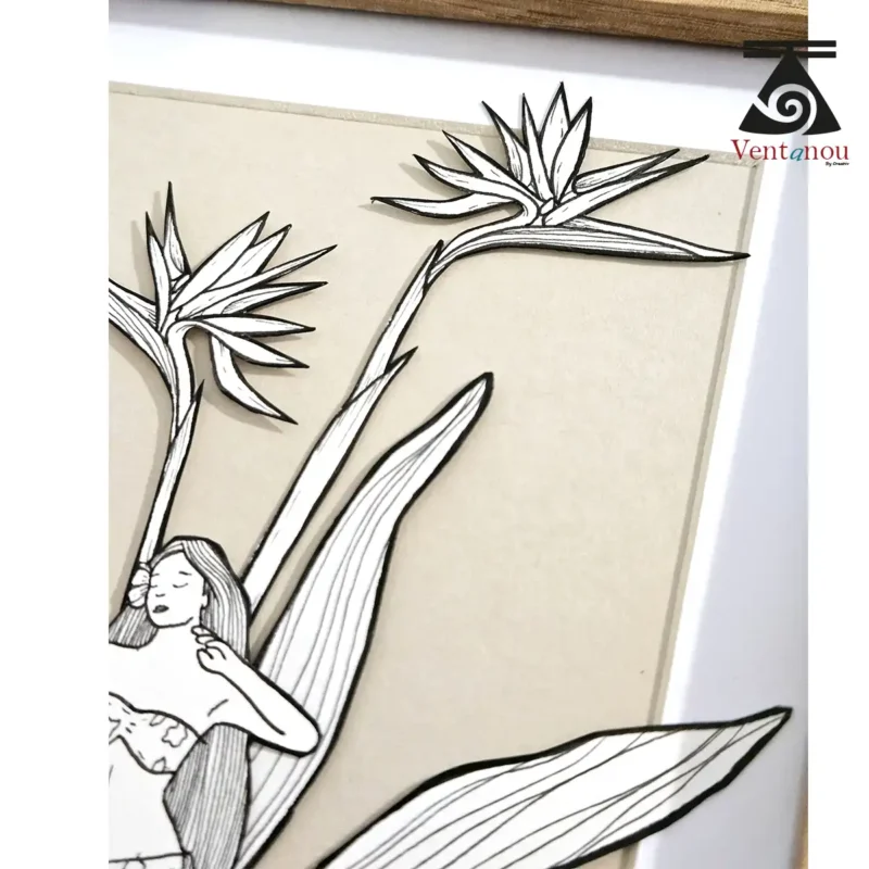 tableau-vahine-danseuse-tahitienne-ori-tahiti-en-3d Polynesian Dancer Artwork